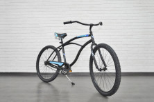 Велосипед 26 РЕТРО BKM-9911 рама сталь, тормоз ножной, широкое седло, стальн крылья Черный