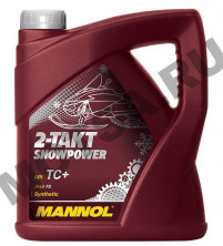 Масло 2T MANNOL SNOWPOWER (4Л) синтетическое (для снегоходов)  JASO FD; API TC+; ISO-L-EGD;Rotax 253