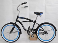 Велосипед 20 РЕТРО BKM-9909 рама сталь, тормоз ножной, широкое седло, стальн крылья Черный