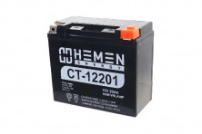 Аккумулятор 12В18Ач HEMEN ENERGY CT1218 YTX20-BS кислотн, герметичный прям пол 175-86-154мм