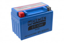 Аккумулятор 12В 9Ач HEMEN ENERGY CT1209 UTX9-BSMF кислотный, герметичный прямая полярн 150-87-107мм