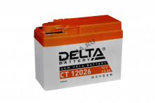 Аккумулятор 12В 2,5Ач DELTA CT12026 (YTR4A-BS) (кислотный, герметичный) (боков.полярн) (114*49*86мм)