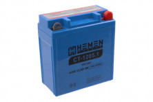 Аккумулятор 12В 5Ач HEMEN ENERGY CT1205.1 (YB5L-BS(MF)) (кислотный,герметичный) (обр.полярн.) (119*60*129мм)