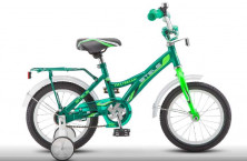 Велосипед 14 СТЕЛС talisman алюмобод,  звонок,  доп колеса,  багажникзеленый