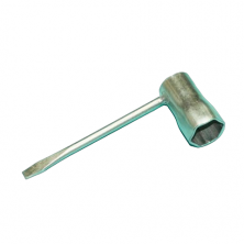 Ключ свечной на газонокосилки односторонний с отверткой шлиц