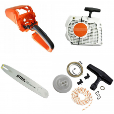 Ручка, шина,  фильтр, Амортизатор стартер и др на  STIHL
