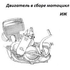 Двигатель в сборе мотоцикл ИЖ