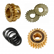 Фрикционные кольца, шестерни редуктора, колеса