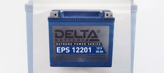 Аккумулятор 12В20Ач DELTA EPS12201 (YTX20L-BS) (NANO-GEL) (обратн полярн) (176*87*154мм)