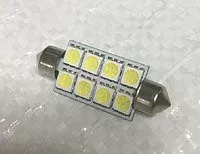 Лампа 12 В 8 светодиодов 5050SMD T11х41 мм двухцокольная белая