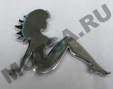 Наклейка объёмная Сидящая девушка 8x10