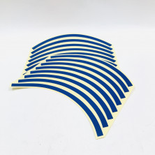 Наклейки обода на 2 колеса синие 10