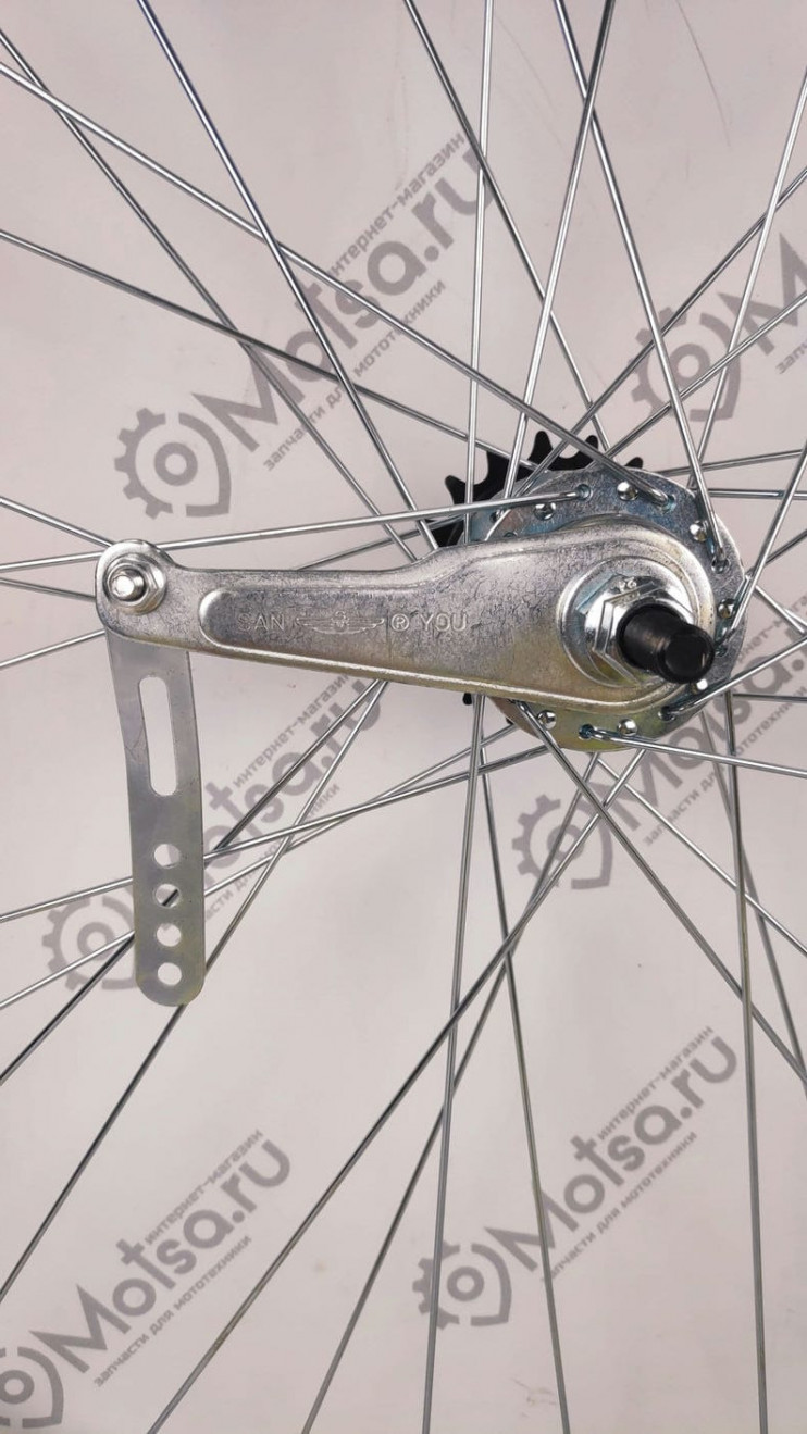 Обод 28 хром задний с тормозной втулкой