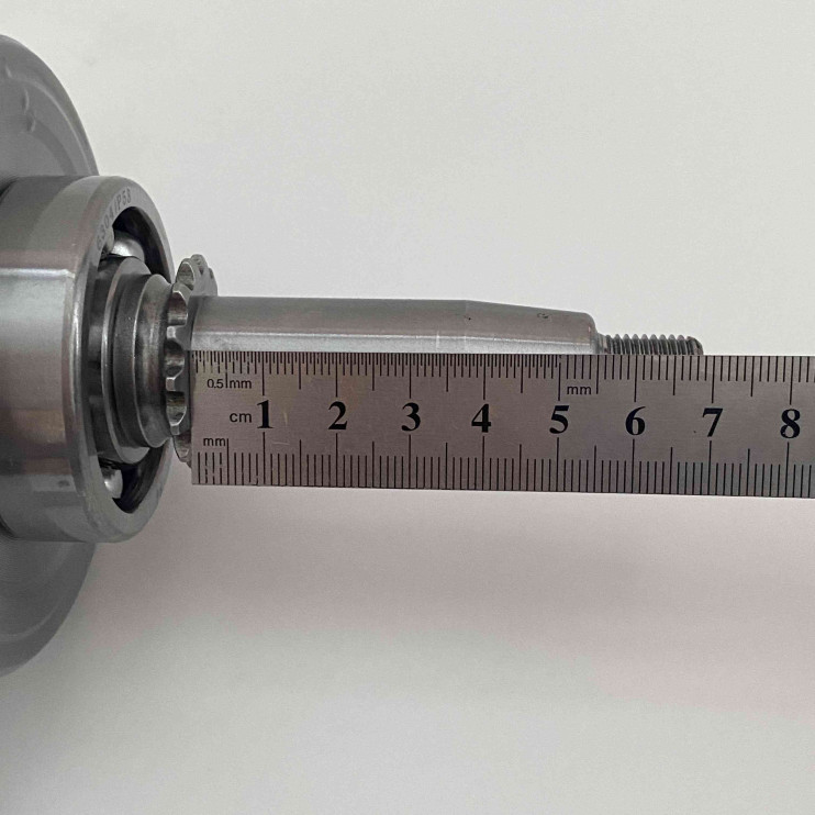 Коленвал Delta,Zodiak,Alpha (90-110 см3) в сборе с подш. и звездой ГРМ (ход поршня 50 мм,d щеки 89 мм)