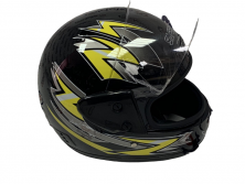 Шлем Safebet HF-101 чёрно-серо-желтый Q42 S-XXL интеграл