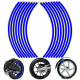 Наклейки обода на 2 колеса синие 16