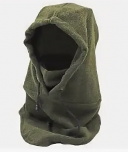 Балаклава зеленая с защитой лица теплая TT-DT флис