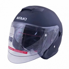 Шлем Ataki JK526 Solid черный матовый M открытый со стеклом