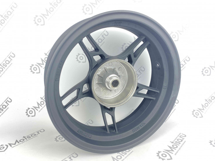 Обод 12 задний литой чёрный скутер (3,5x12) под колодки 110мм