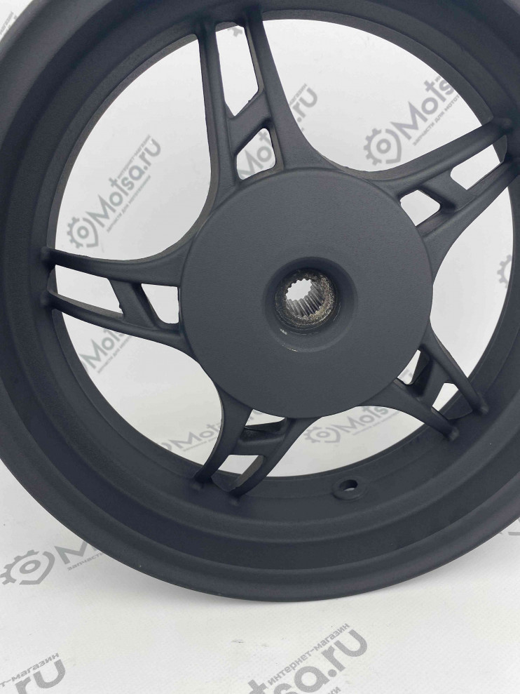 Обод 12 задний литой чёрный скутер (3,5x12) под колодки 110мм