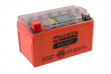 Аккумулятор 12В 7Ач HEMEN ENERGY DS1207 (UTX7A-BS(DS)) С ДИСПЛЕЕМ(гелевый)(прямая полярн) (150*87*94мм)