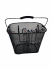 Корзина передняя на руль навесная с крюками черная