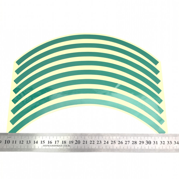 Наклейки обода на 2 колеса зелёные 12