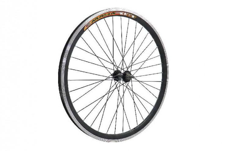 Обод 24 2-х слойный алюминий передний под трещетку черный