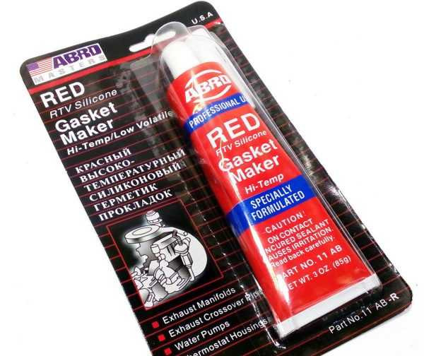 Герметик-прокладка (85гр) высокотемпературный до +343°С, силикон (красный)