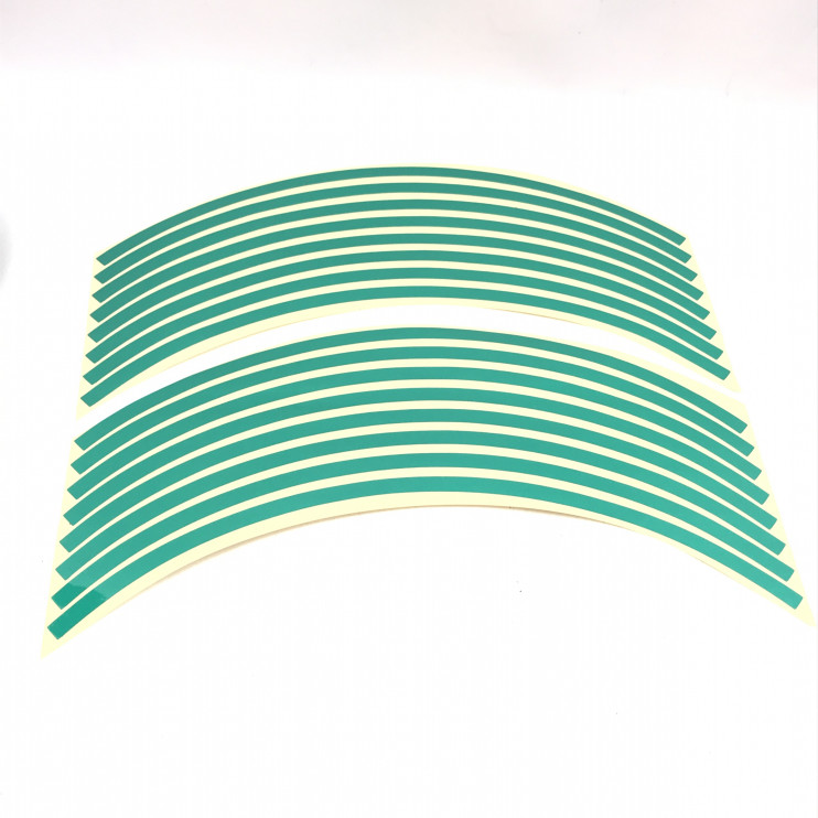 Наклейки обода на 2 колеса зелёные 13