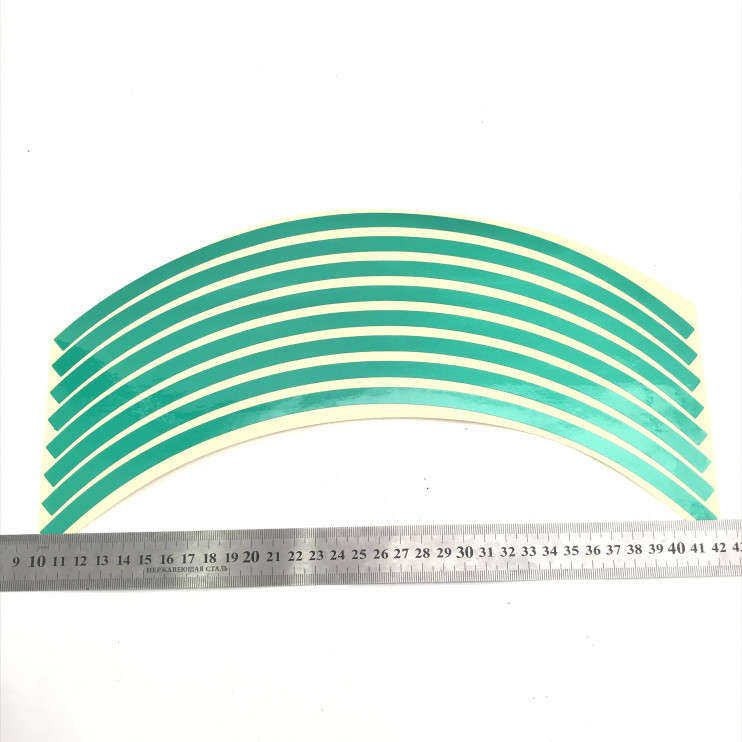 Наклейки обода на 2 колеса зелёные 13