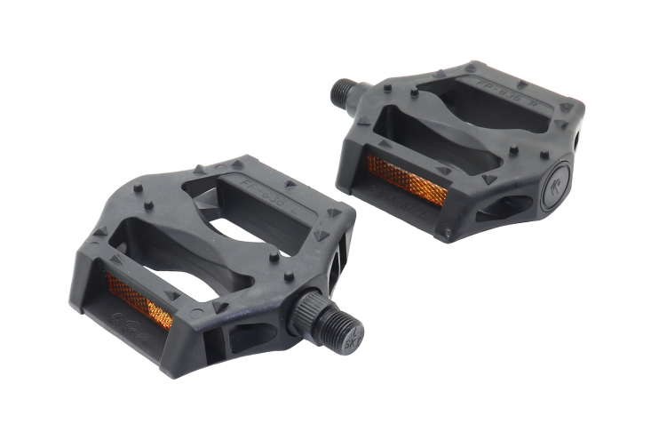 Педали пластик 102-80мм для BMX со светоотражателями