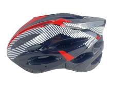 Шлем Вело 23 отверстия  красный-серый M-L 58-62см