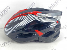 Шлем Вело, 23 вент. отверстия (цв. красный/серый) размер M/L (58-62cm)