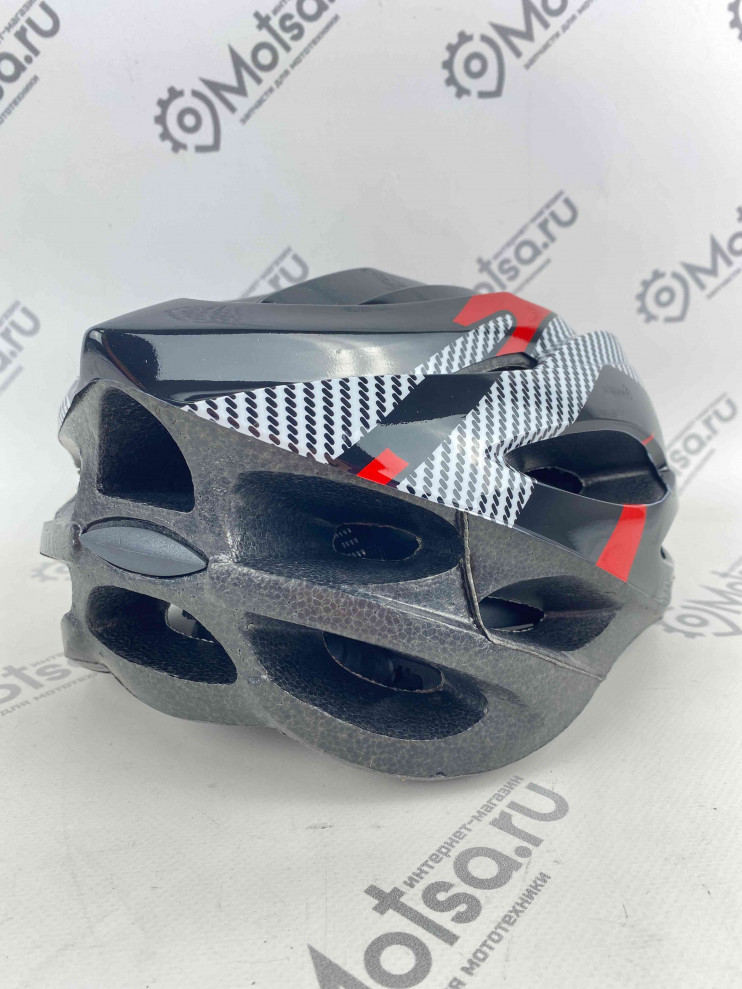 Шлем Вело 23 отверстия  красный-серый M-L 58-62см