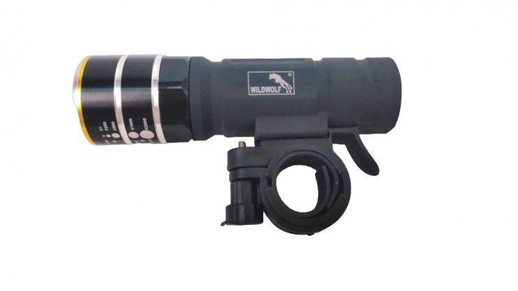 Фара вело передняя  1 диод со сменным фокусом