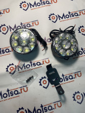 Фары светодиодные c кронштейнами 12V 9 LED SMD 5050