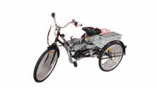 Мотовелосипед 24 Hemen трицикл с веломотором F80 СИНИЙ
