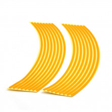 Наклейки на обод колеса (светоотражающие, на 2 колеса) жёлтые 12