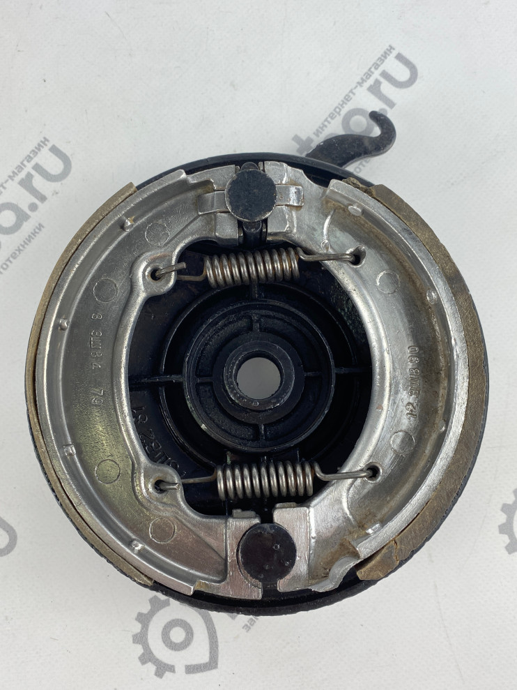 Барабан тормозной передний в сборе с колодками Муравей (реставрация)
