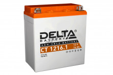Аккумулятор 12В16Ач DELTA CT1216.1 (YTX16-BS) (кислотн, герметичный) (прямая полярн) (151*88*164мм)