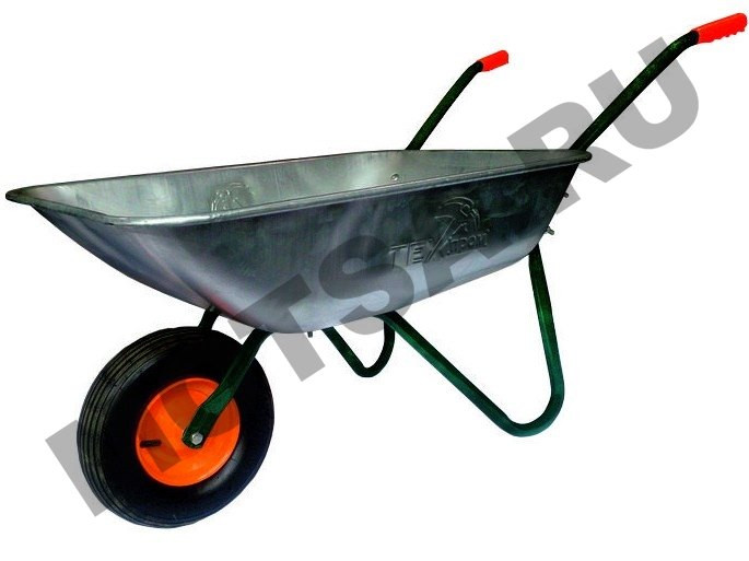 Тачка садово-строительная 1колесо 4,00-6 ТЕХПРОМ WB5206 (грузоподъем. 130кг, обьем 60л)