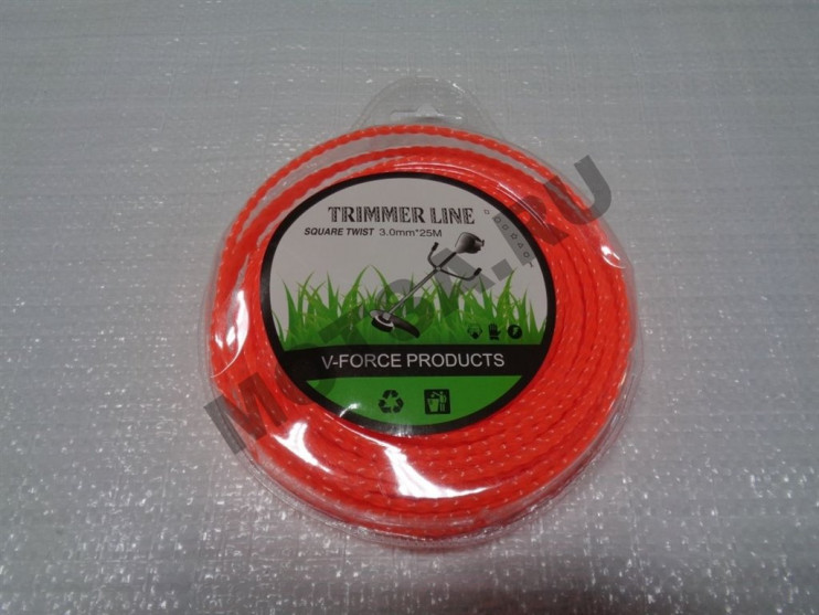 Леска триммерная (3,0*25м) TRIMMER LINE в блистере (квадрат витой)
