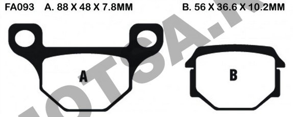 Колодки тормозные диск мотоцикл Enduro-01 люкс
