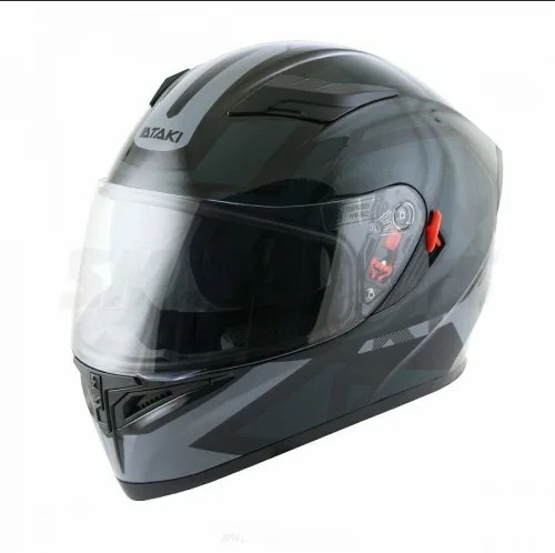 Шлем Ataki JK316 Route черный серый глянцевый  XL интеграл