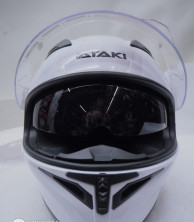 Шлем Ataki JK316 Solid белый глянцевый M интеграл