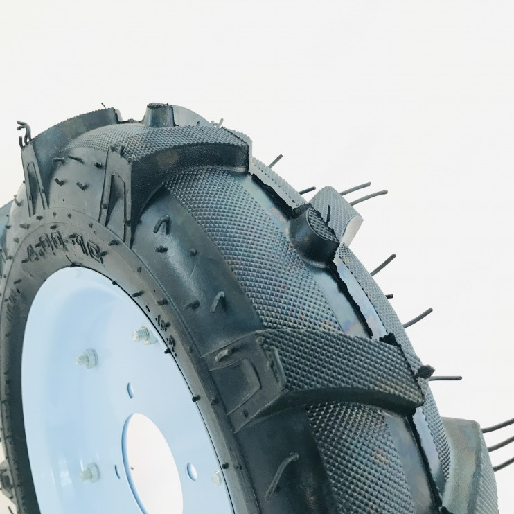 Колесо мотоблок 4,00-10 Ёлочка в сборе с диском (4отв.)