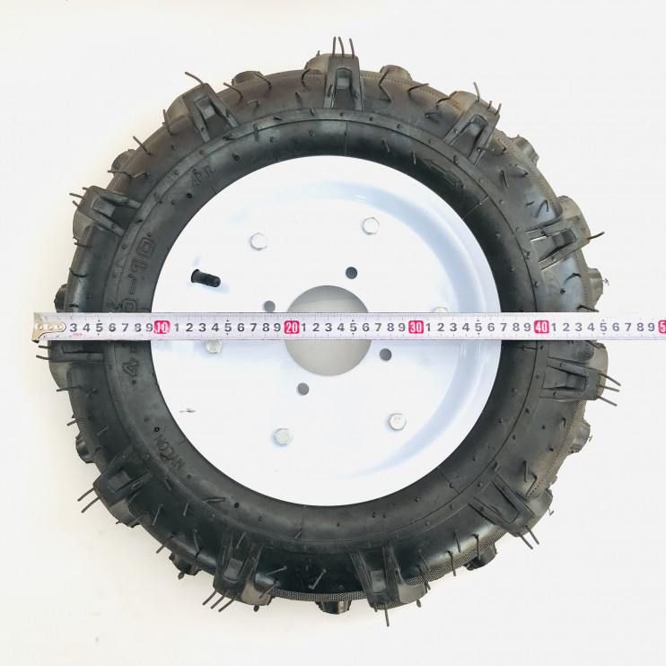 Колесо мотоблок 4,00-10 Ёлочка в сборе с диском (4отв.)