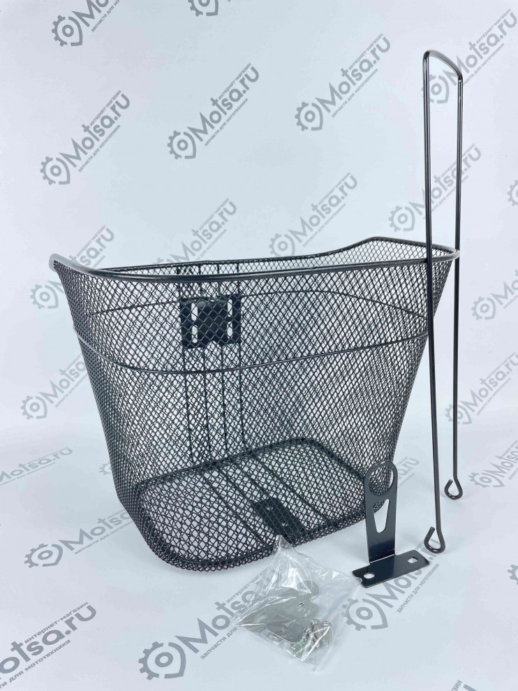 Корзина передняя с крепежом черная