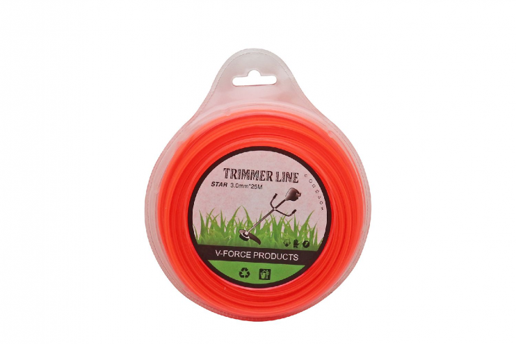 Леска триммерная 3.0*25м trimmer line в блистере звезда